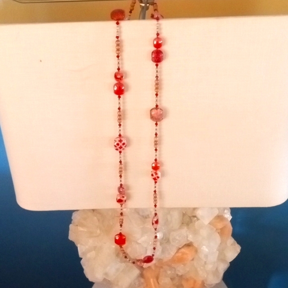 Antics Murrina Glass bead  necklace 22" long - Picture 12 of 17